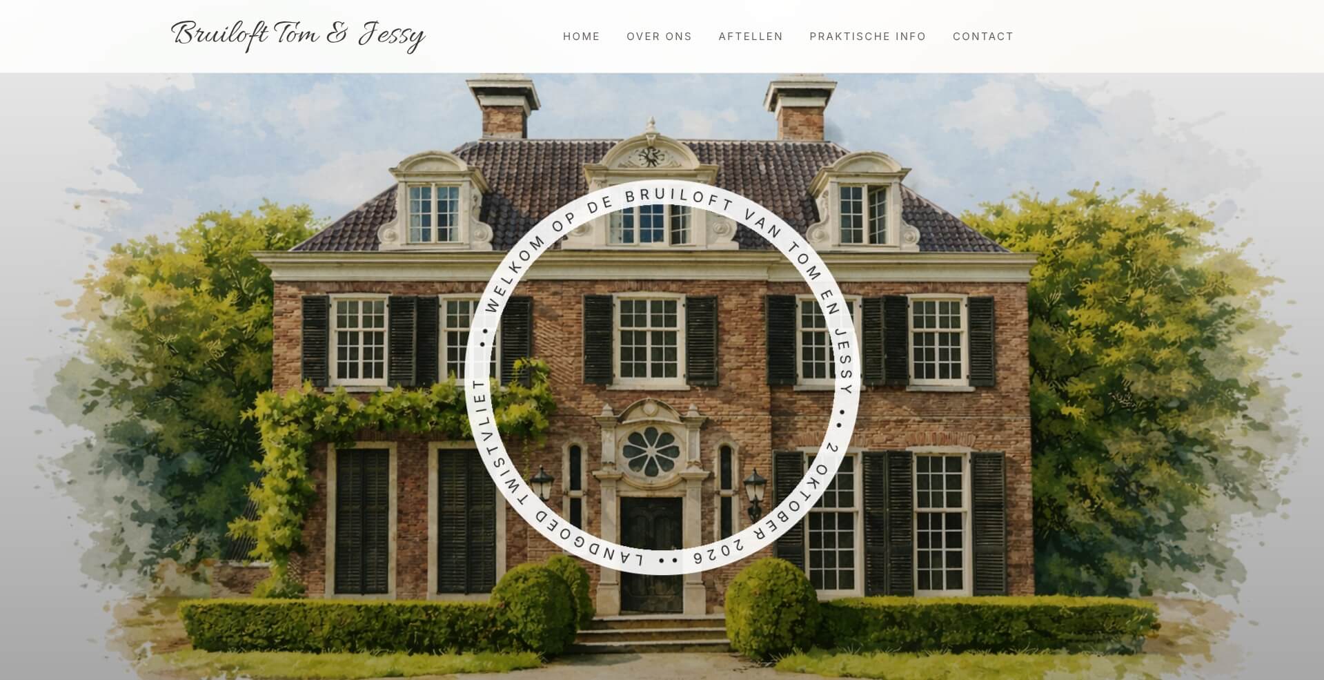 Website preview: Bruiloft Jessy & Tom