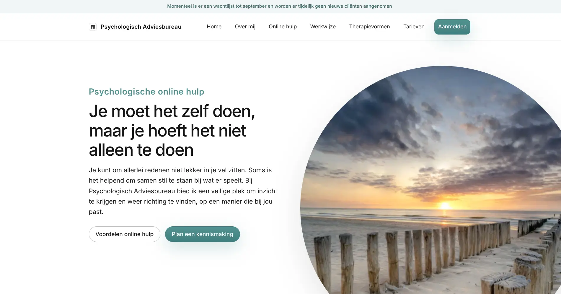 Website van Psychologisch Adviesbureau